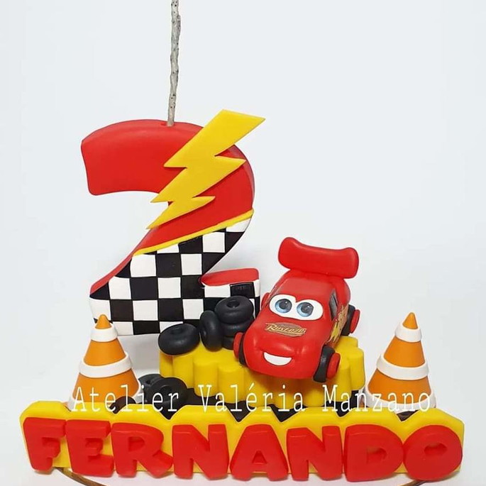 Imagem 1 - Vela Tema Carros Personalizada