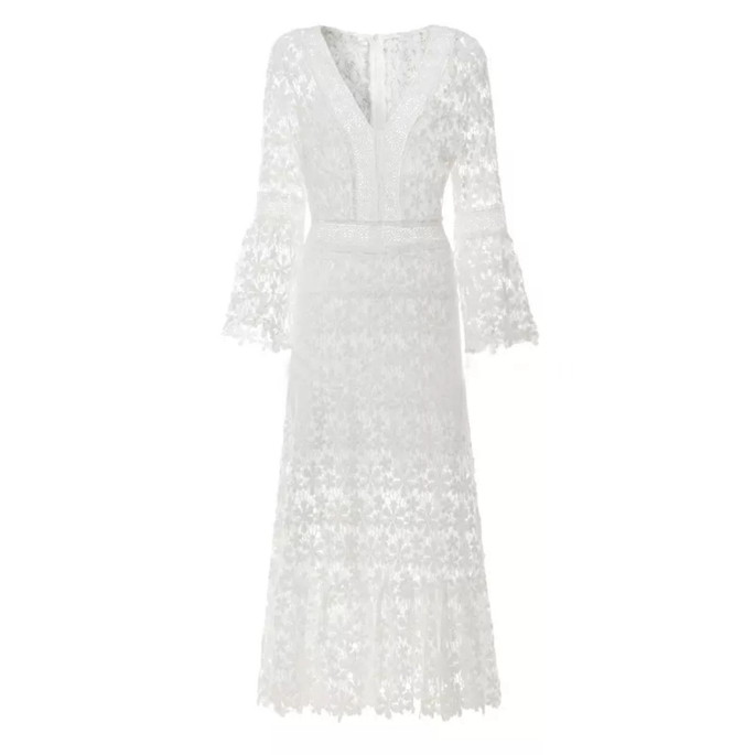 Imagem 3 - Vestido Branco Renda Guipir Civil Pre Wedding Noivado