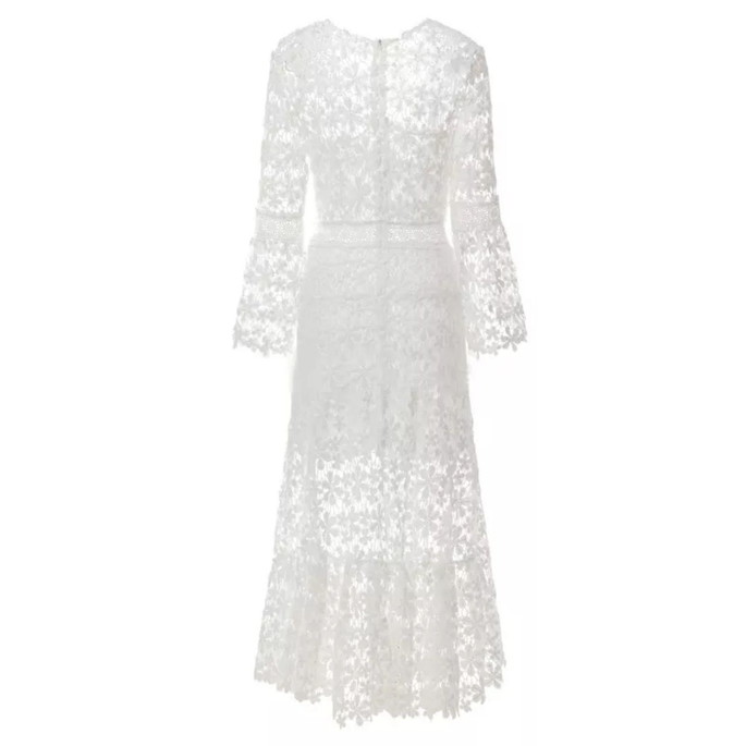 Imagem 4 - Vestido Branco Renda Guipir Civil Pre Wedding Noivado