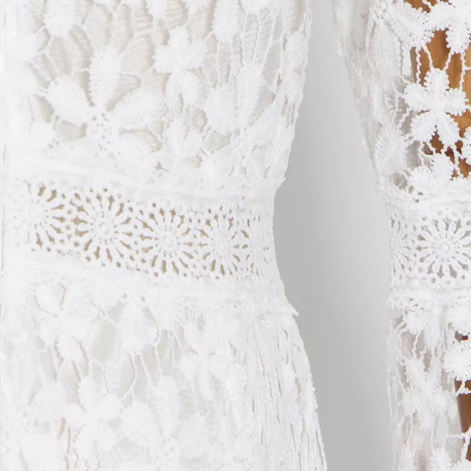 Imagem 5 - Vestido Branco Renda Guipir Civil Pre Wedding Noivado