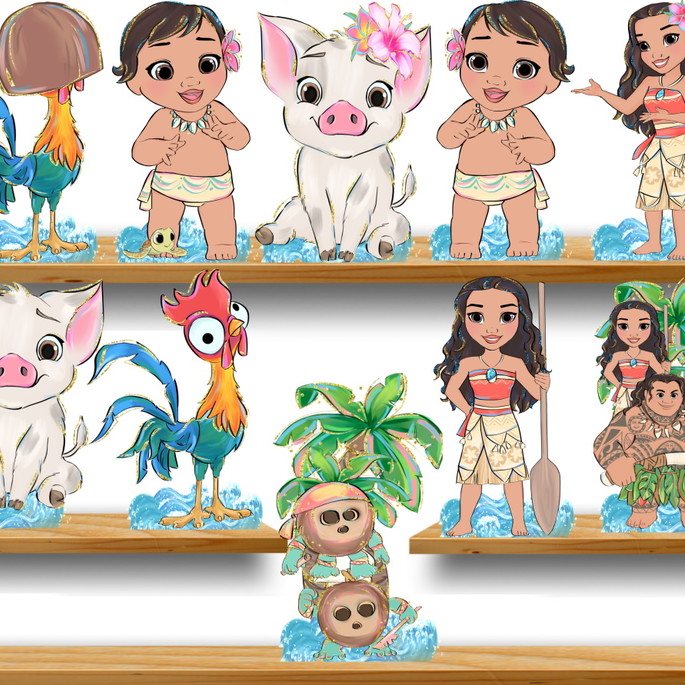 Imagem 1 - Moana Displays Kit com 10 Peças