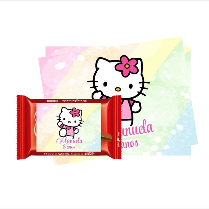 Imagem 1 - Rótulo Kit Kat Hello Kitty