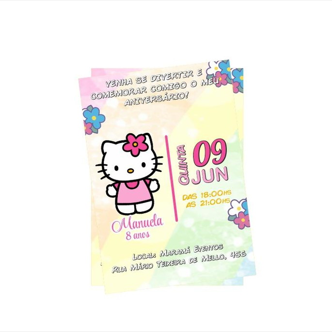 Imagem 1 - Convite Hello Kitty