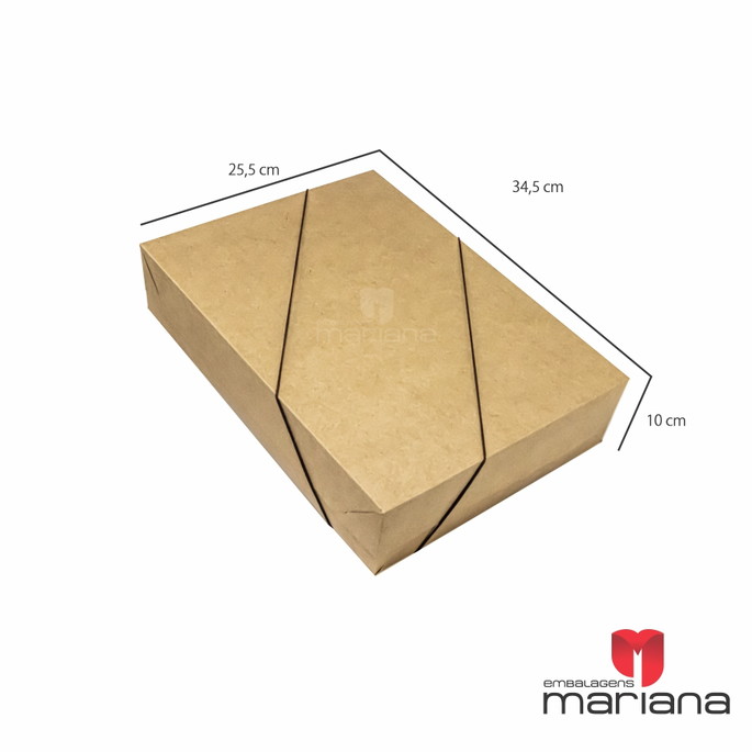 Imagem 1 - Caixa Retangular com Elástico - Desmontada - 10 Unidades