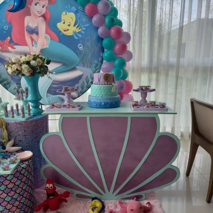 Imagem 2 - Decoração Ariel com Calda e Mesa Concha