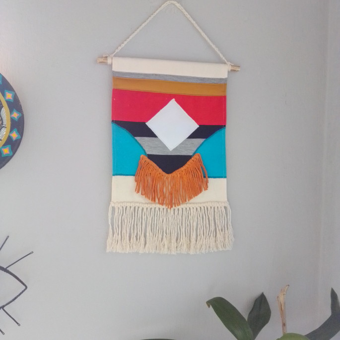 Imagem 1 - Flamula Macrame Patchwor Algodao Cru