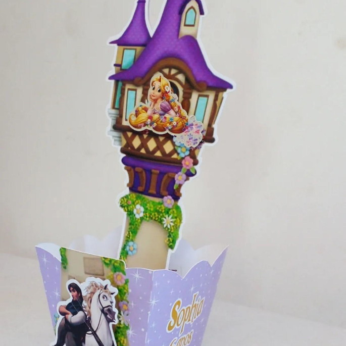 Imagem 4 - Kit com 15 Cachepô Centro de Mesa - Rapunzel