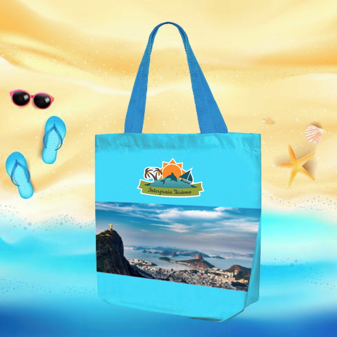 Imagem 3 - Sacolas Praia em Nylon 42x35x13 Personalizada