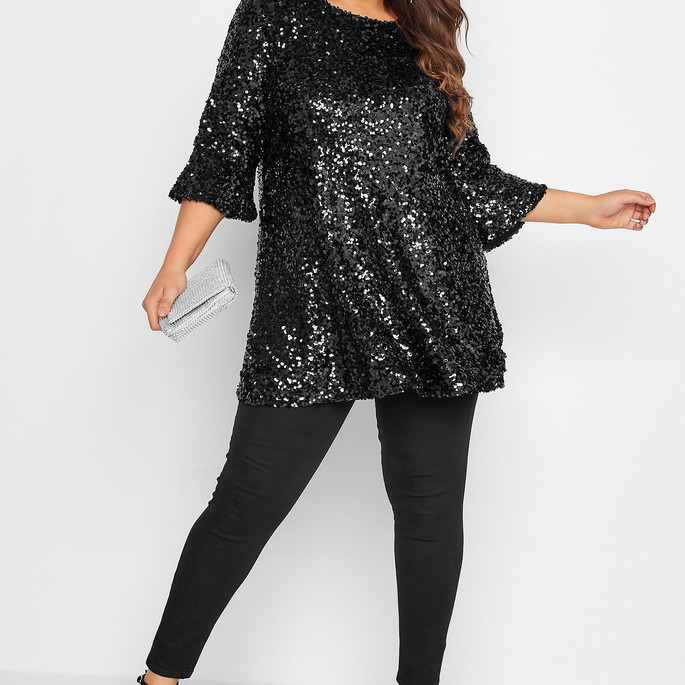 Imagem 3 - Blusa Bata Luxo Festa Bordada Paetês Plus Size Sob Medida