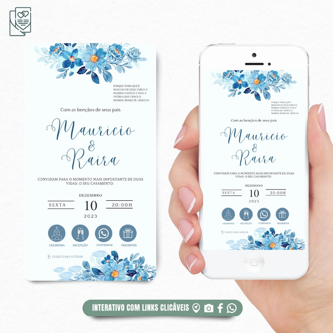 Imagem 1 - Convite Casamento Digital Interativo