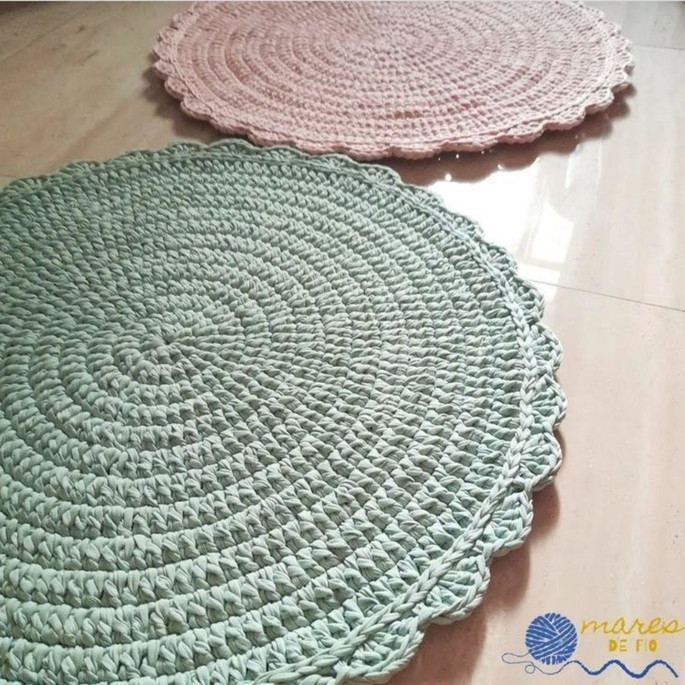 Imagem 3 - Tapete Crochê Fio de Malha 85cm