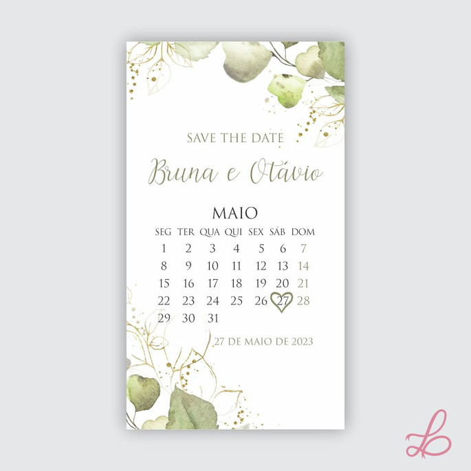 Imagem 1 - Save The Date Digital