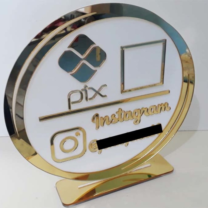 Imagem 1 - Placa Pix Acrílico 1 Qr Code - Outros Formatos