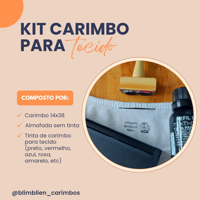 Imagem 1 - Kit de Carimbo para Tecido