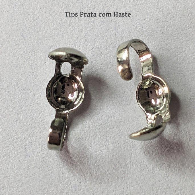 Imagem 1 - Tips Terminalç Prateado com Haste, Pacote com 15 G 120 Peças