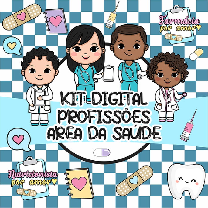 Imagem 1 - Kit Digital Profissões Área da Saúde sem Fundo Png