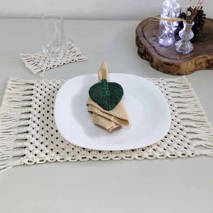 Imagem 1 - Jogo Americano Macrame Retangular