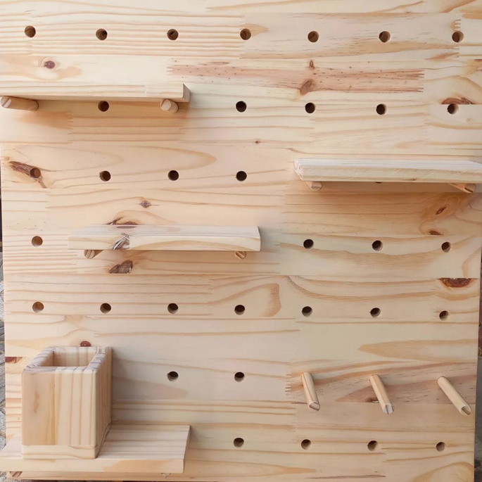 Imagem 4 - Painel Pegboard em Pinus Sob Medida