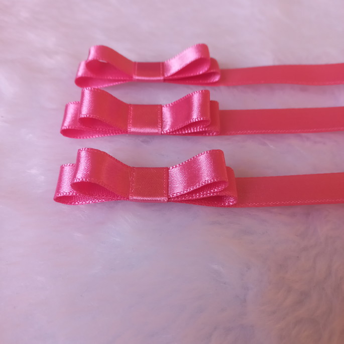 Imagem 3 - Laço Duplo Cetim com Fita de Fechamento - Laço Rosa com Fita