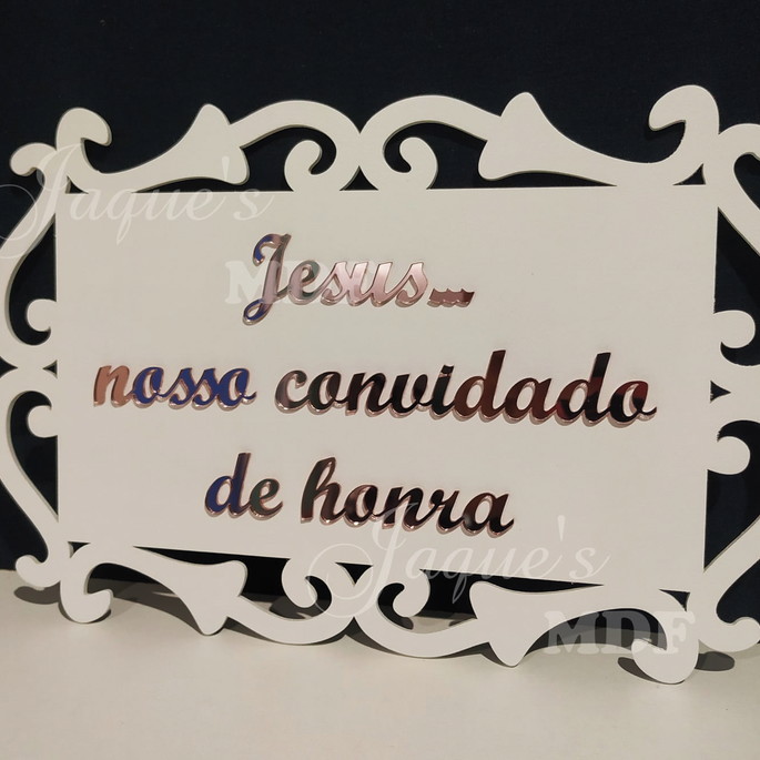 Imagem 1 - Placa Personalizada com Texto Espelhado