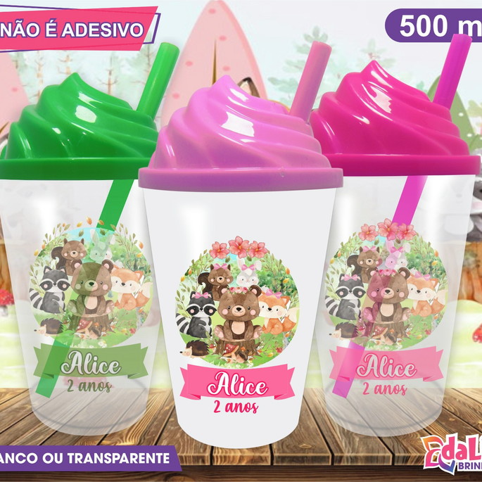 Imagem 1 - Copo Chantilly Personalizado Bosque Encantado - 500 ml