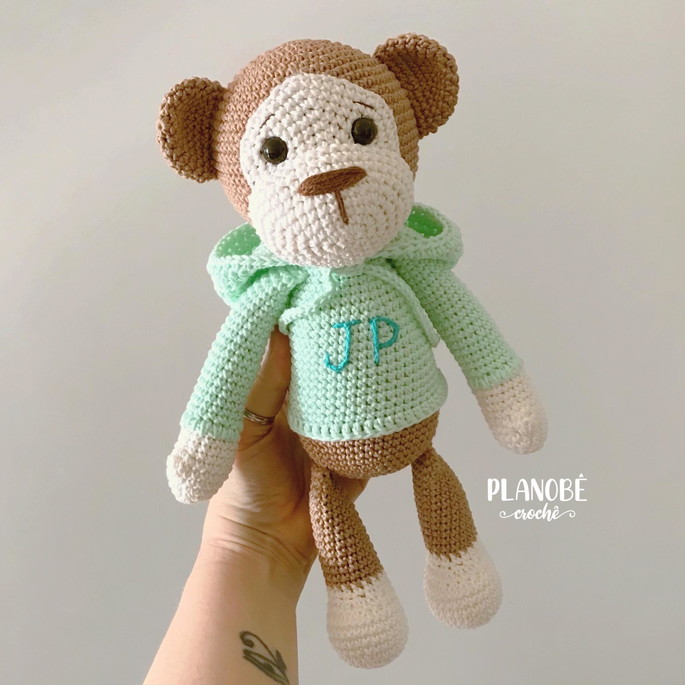 Imagem 4 - Macaco Bob com Moletom Amigurumi