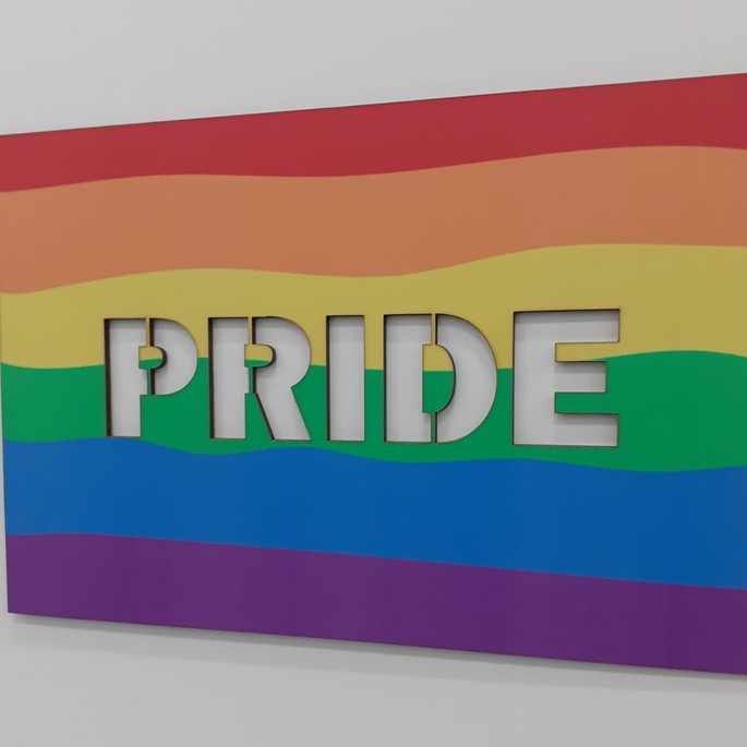 Imagem 1 - Quadro mdf Lgbt Bandeira