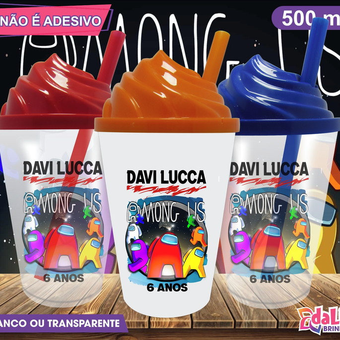 Imagem 1 - Copo Chantilly Personalizado Among Us Mod. 2 - 500 ml