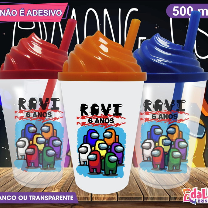 Imagem 1 - Copo Chantilly Personalizado Among Us Mod. 3 - 500 ml