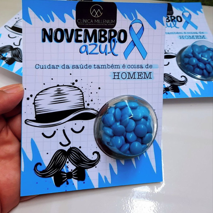 Imagem 1 - Cartão com Coloreti- Novembro Azul