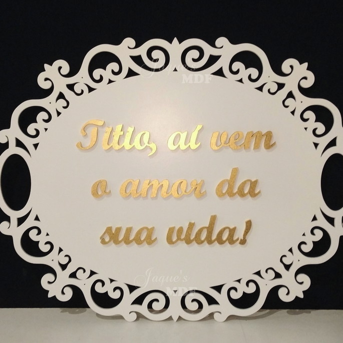 Imagem 3 - Placa Oval Personalizada com Texto Aplicado