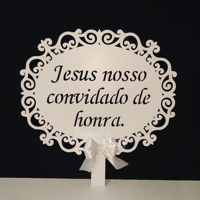 Imagem 3 - Placa com Cabo Vazada Personalizada com Laço