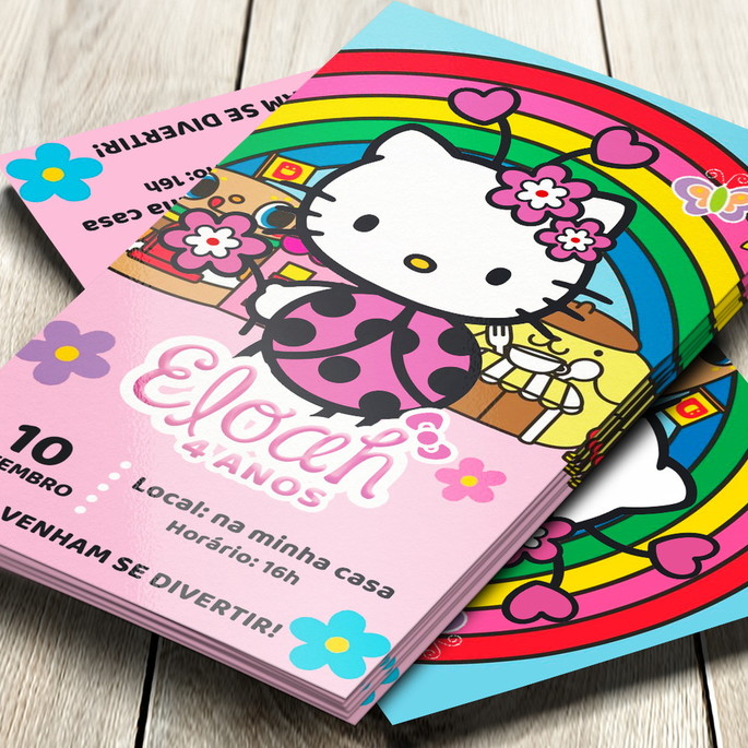 Imagem 1 - Convite Impresso Hello Kitty