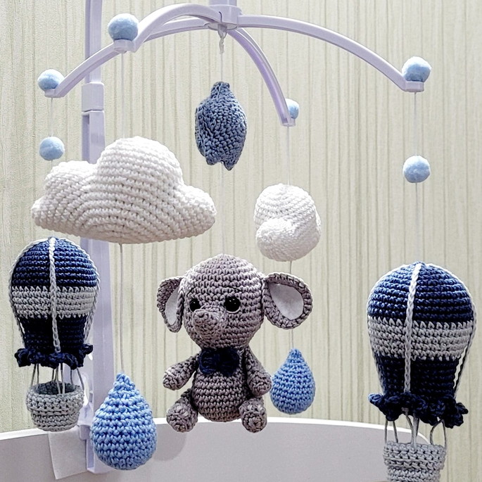 Imagem 1 - Mobile Elefante Amigurumi