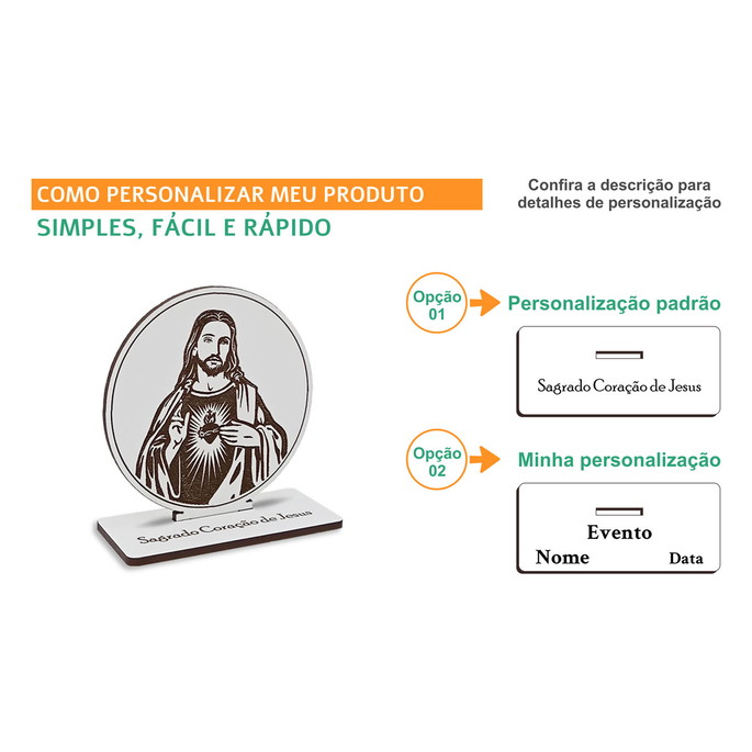 Imagem 2 - Lembrancinha Sagrado Coração de Jesus Personalizada