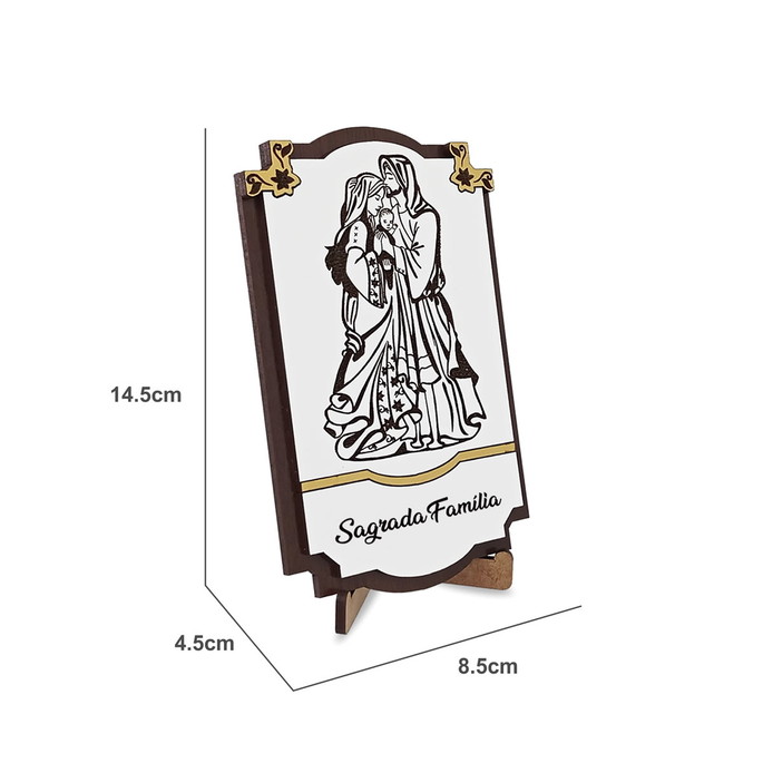 Imagem 4 - Lembrancinha Sagrada Família Personalizada Gravado a Laser