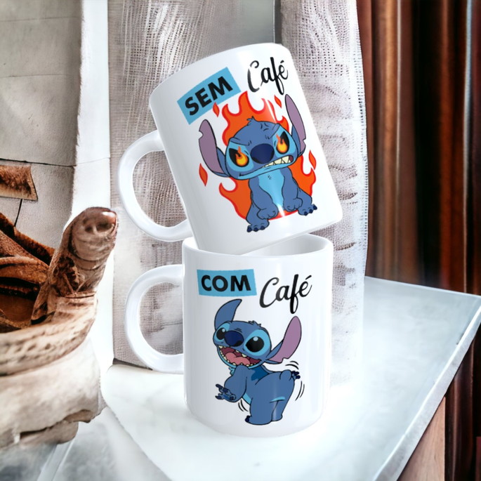 Imagem 3 - Caneca Lilo com e sem Café 325ml