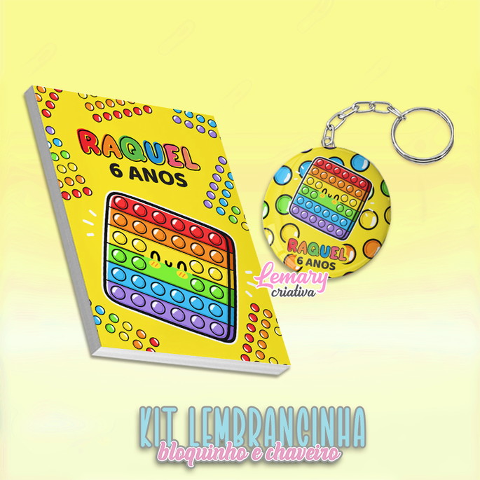 Imagem 1 - Bloquinho com Chaveiro Pop It Mod.0001