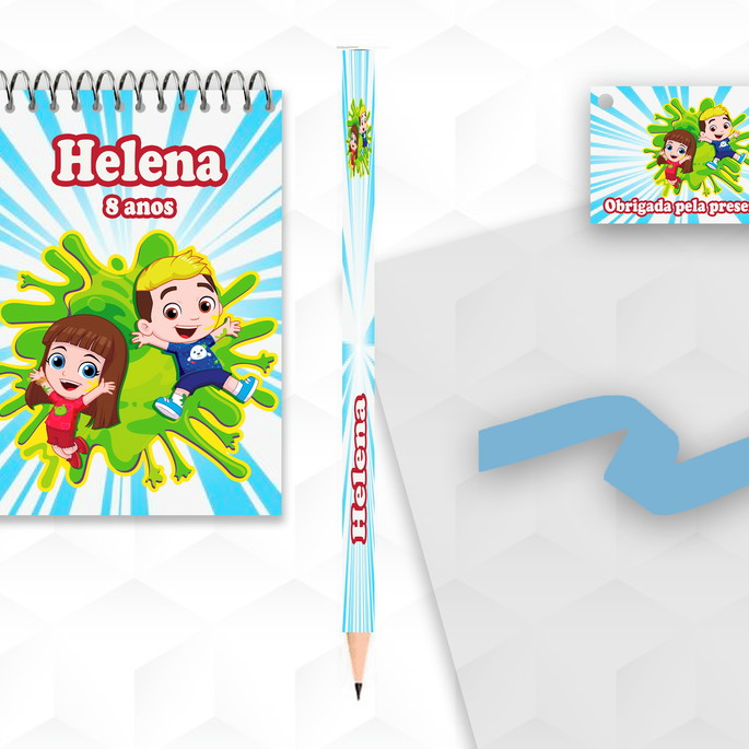 Imagem 1 - Bloquinho com Lápis Gigi e Lucas Neto Personalizado