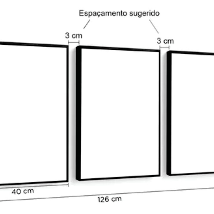 Imagem 5 - Kit 3 Quadros Decorativos Flores para Sala Modernos Moldura