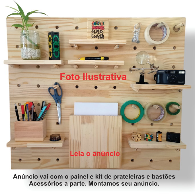 Imagem 3 - Painel Pegboard em Pinus Sob Medida