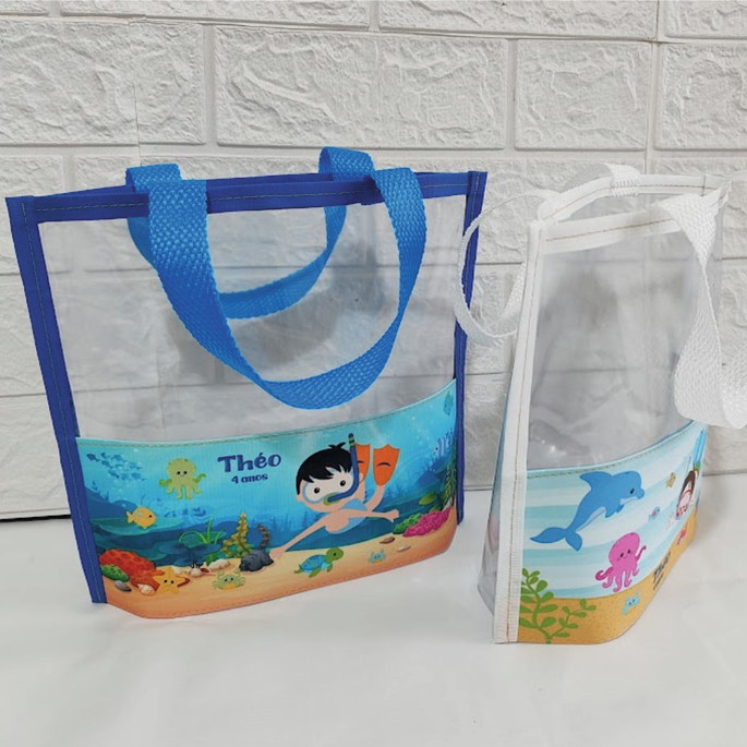 Imagem 1 - Bolsa Personalizada Praia Mini Fundo do Mar