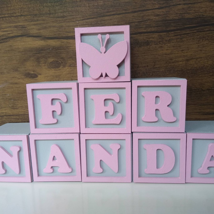 Imagem 1 - Kit com 9 Cubos 5×5 com Molduras em mdf Decorativos