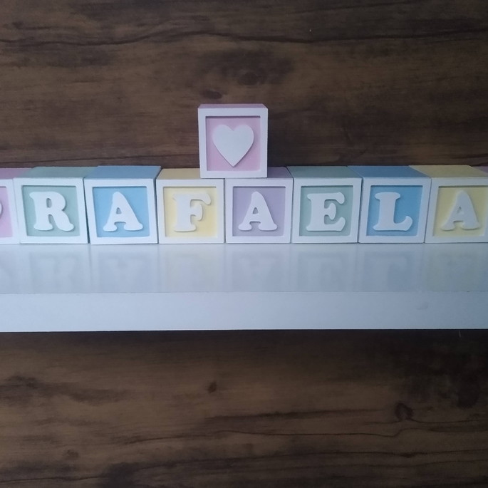 Imagem 2 - Kit com 9 Cubos 5×5 com Molduras em mdf Decorativos