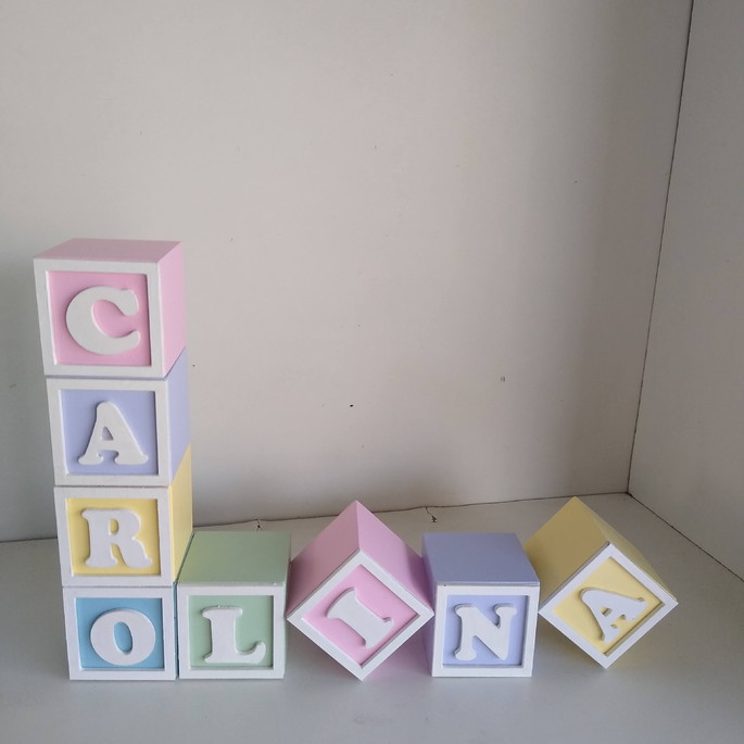 Imagem 3 - Kit com 9 Cubos 5×5 com Molduras em mdf Decorativos