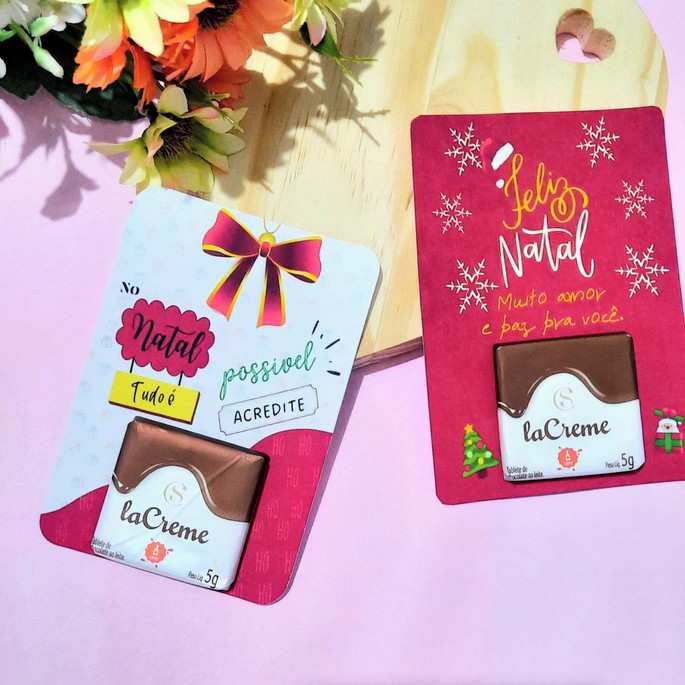 Imagem 1 - Card com Tablete Cacau Show- Natal