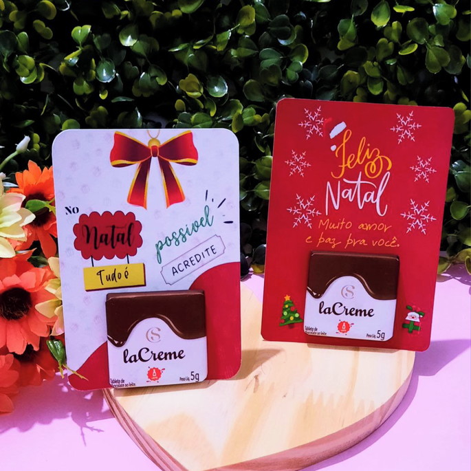 Imagem 2 - Card com Tablete Cacau Show- Natal