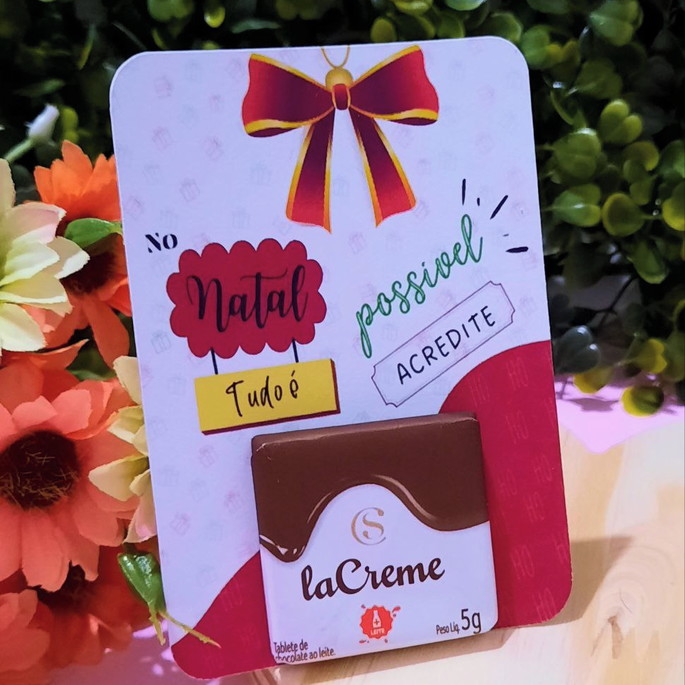 Imagem 4 - Card com Tablete Cacau Show- Natal