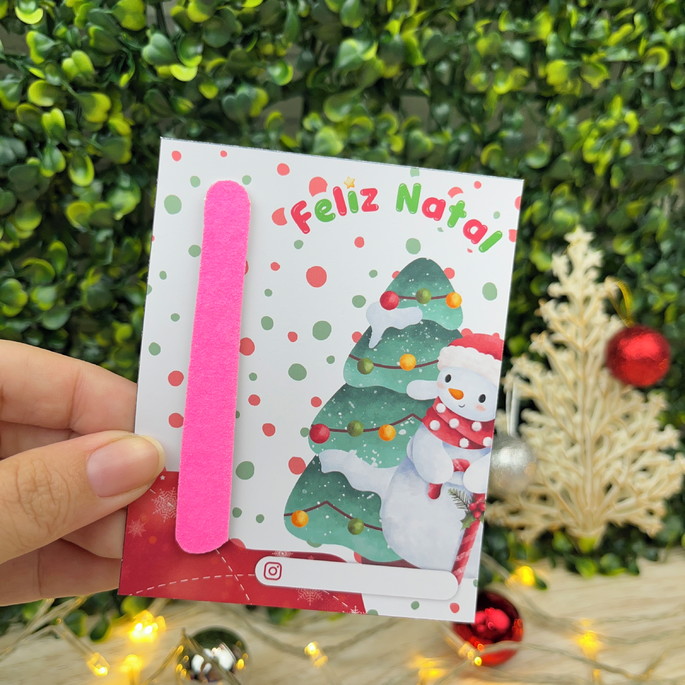 Imagem 1 - Card com Mini Lixa- Natal