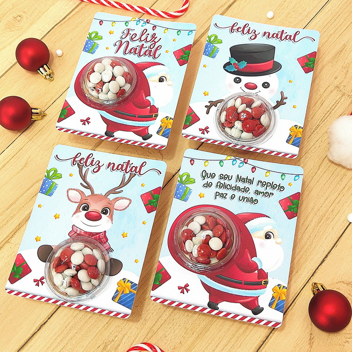 Imagem 3 - Card com Coloreti (chocolates)- Natal